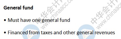 AICPA知识点：General fund