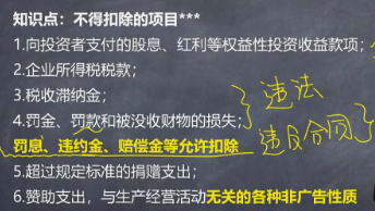 他来了！他来了！注会《税法》奚卫华老师：不得扣除的项目微课