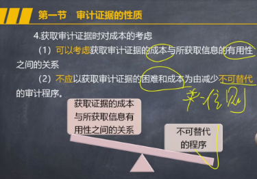 不要错过！注会《审计》张楠老师：获取审计证据时对成本的考虑微课