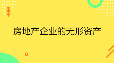 房地产企业的无形资产是什么？一文了解！