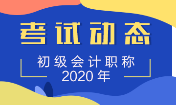 上海市2020年初级会计职称考试具体安排