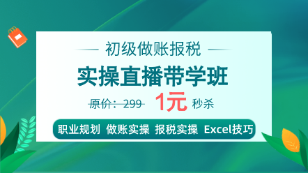 初级做账报税实操直播带学班