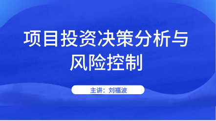 项目投资决策分析与风险控制