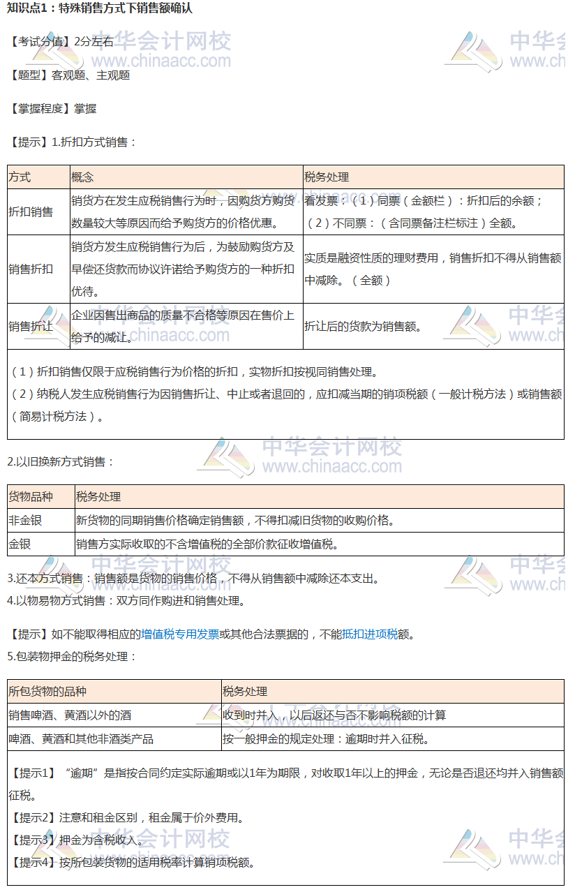 【考前必看】注会税法考前稳拿20分系列知识点（一）