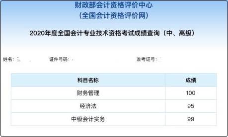 中级财管满分、总分294分学霸来报喜 来看TA如何拿高分！