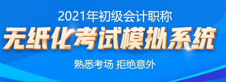 2021年初级会计考试无纸化系统练习