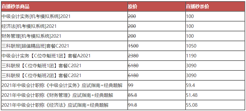 OMG！这有一份中级会计“爽”十一课价表 看完才知多优惠！