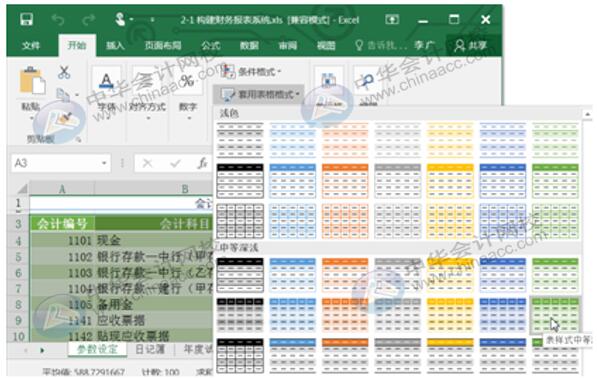 Excel编制会计科目表必须注意的几点事项~