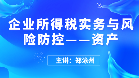 企业所得税实务与风险防控——资产 (1)