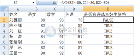 Excel中常见逻辑函数 IF函数与AND函数的使用