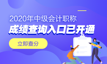 2020会计中级考试成绩查询入口