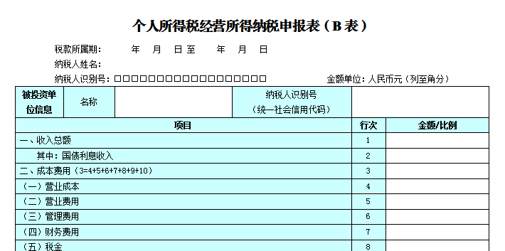 个人所得税生产经营所得汇缴进行时！分不清A、B、C表的人看过来~