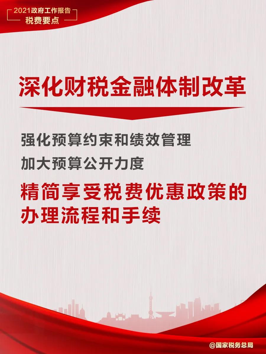 @纳税人缴费人：政府工作报告中的这些税费好消息请查收！