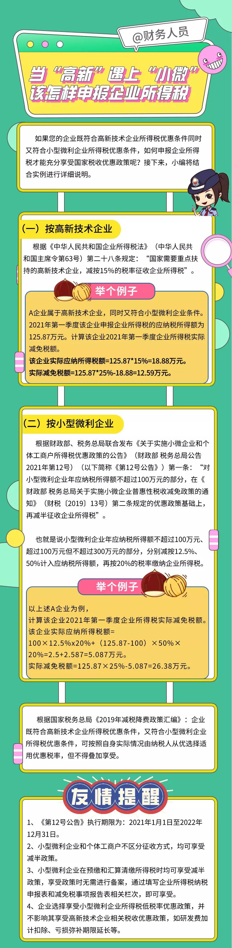 当“高新”遇上“小微”该怎样申报企业所得税？