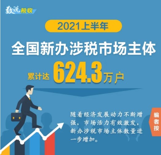 2021上半年新办涉税市场主体有哪些亮点？为你揭秘