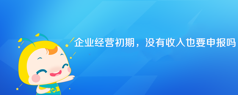 企业经营初期没有收入也要申报吗？