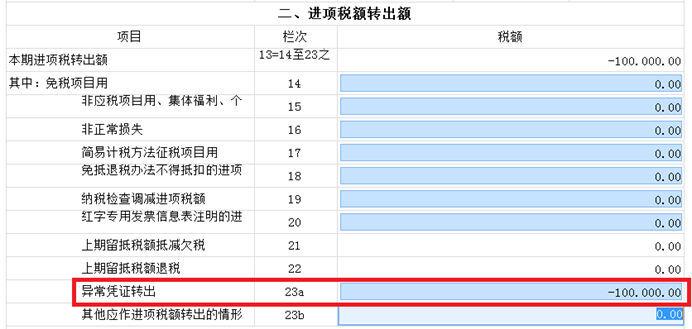 新增值税报表启用后，异常增值税扣税凭证转出申报怎么做？