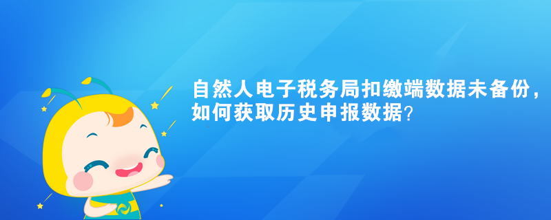 自然人电子税务局扣缴端数据未备份，如何获取历史申报数据？