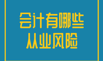 会计工作的从业风险有哪些？