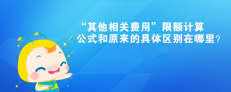 “其他相关费用”限额计算公式和原来的具体区别在哪里？