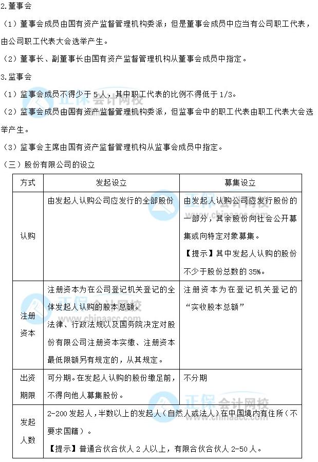 【30天预习计划】中级会计经济法知识点5：一人有限责任公司、国有独资公司、股份公司