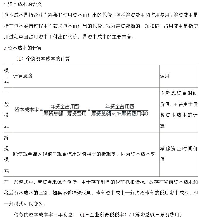 【30天预习计划】中级财务管理知识点18：资本成本的含义、计算