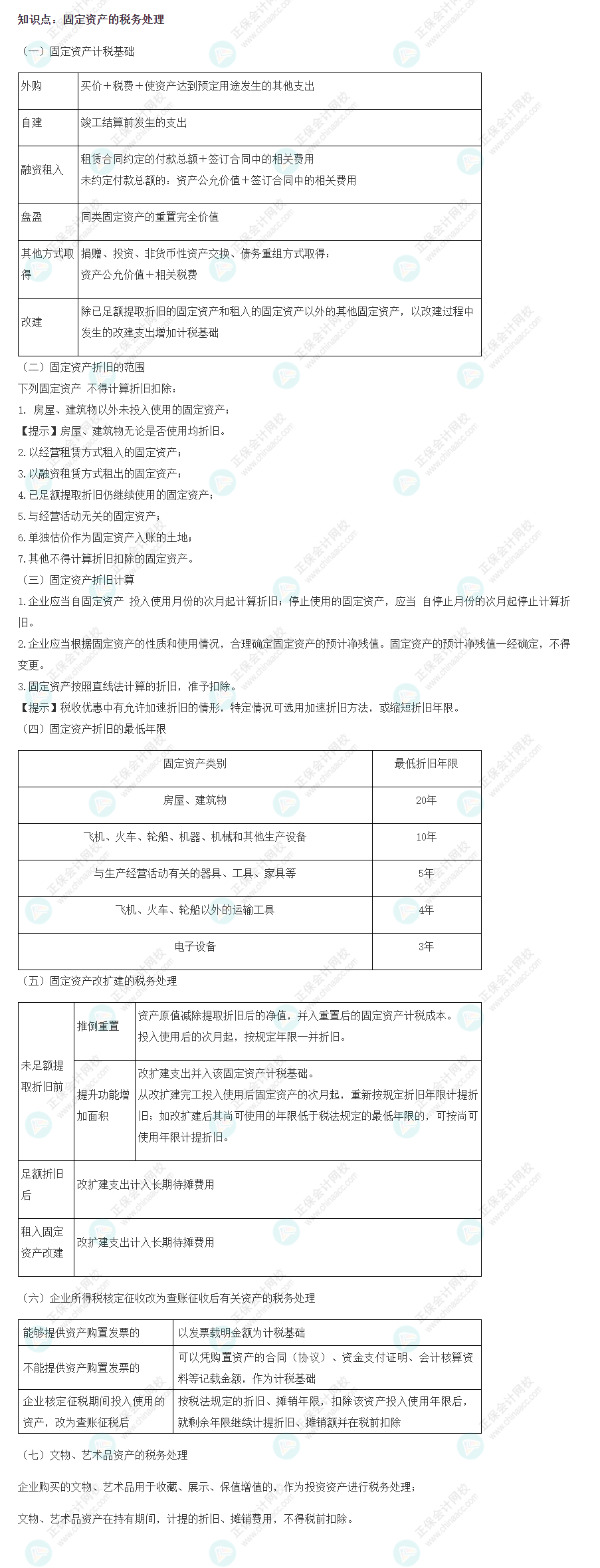 2022年注会《税法》基础阶段必背知识点（十一）