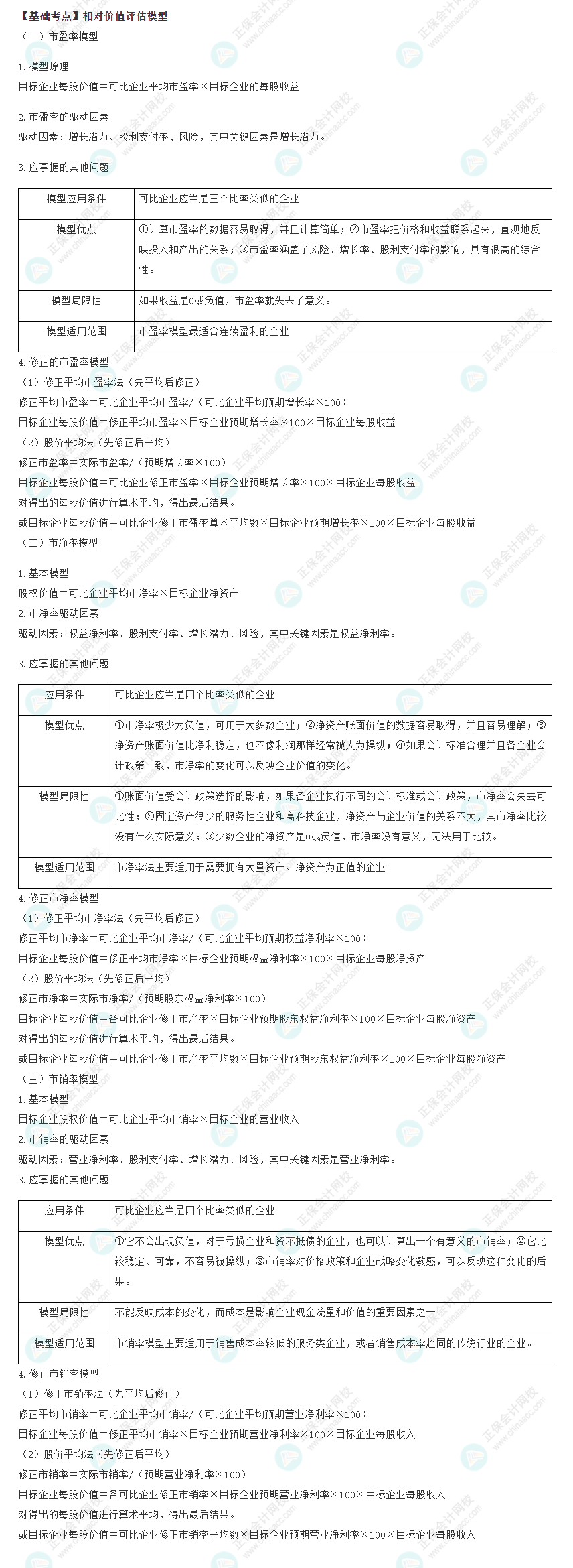 2022注会《财管》基础备考阶段必备考点