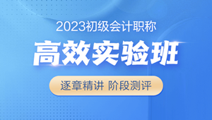 2023初级会计高效实验班 18大配套习题 全力备考 购课即学>