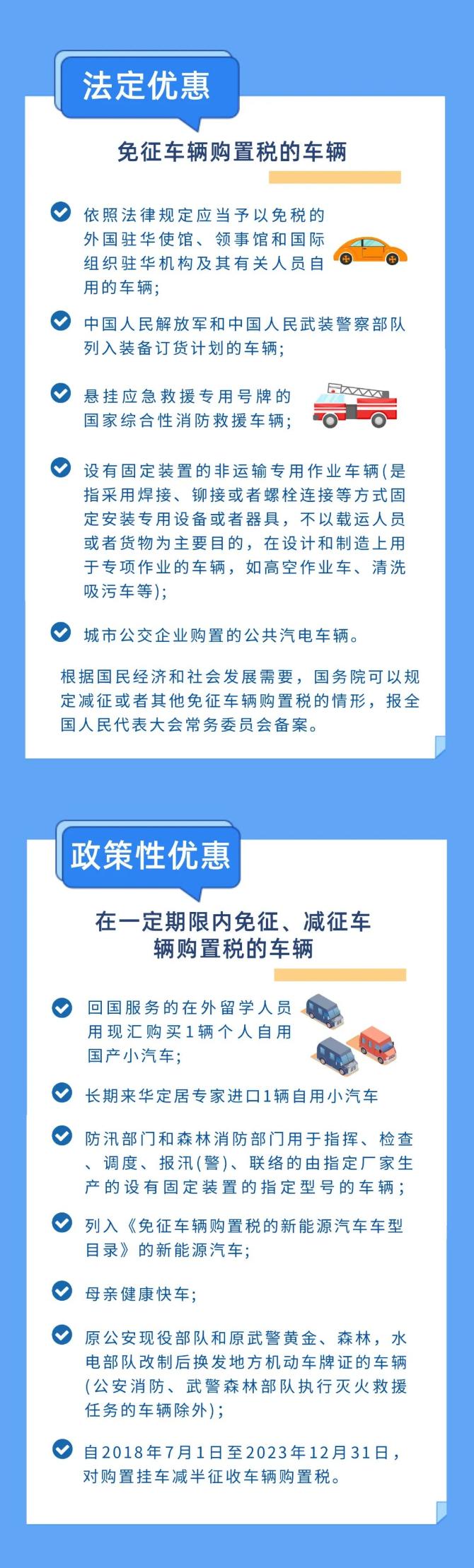 免征车辆购置税的车辆