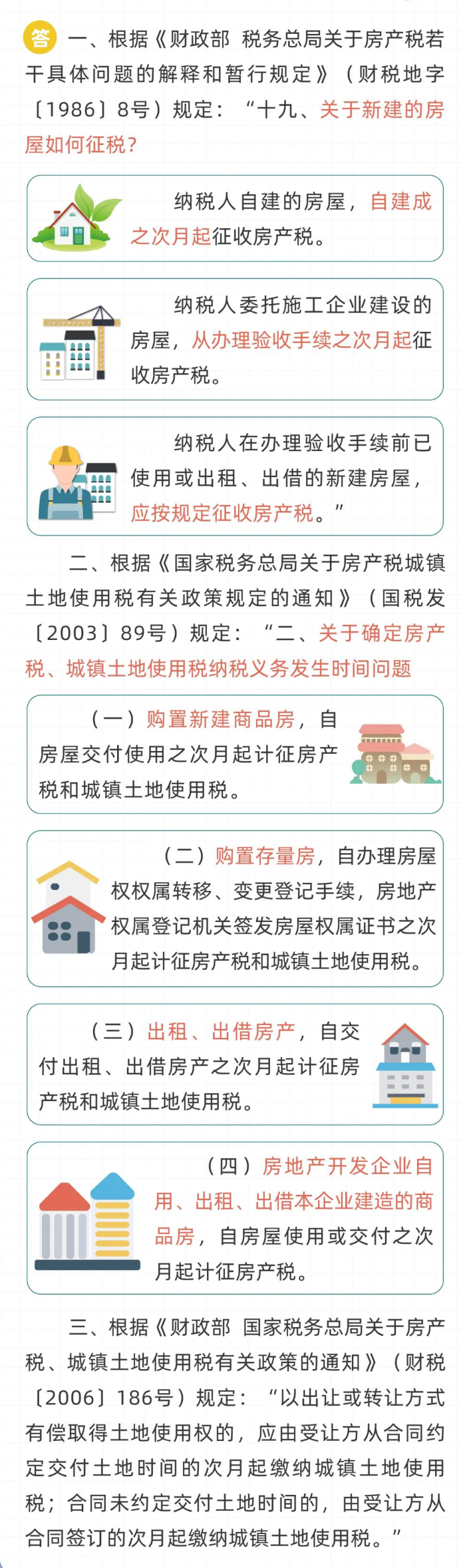 新建的房屋如何征税？房产税纳税义务发生时间？