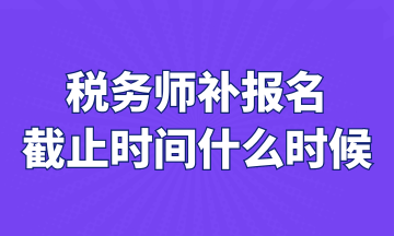 税务师补报名截止时间