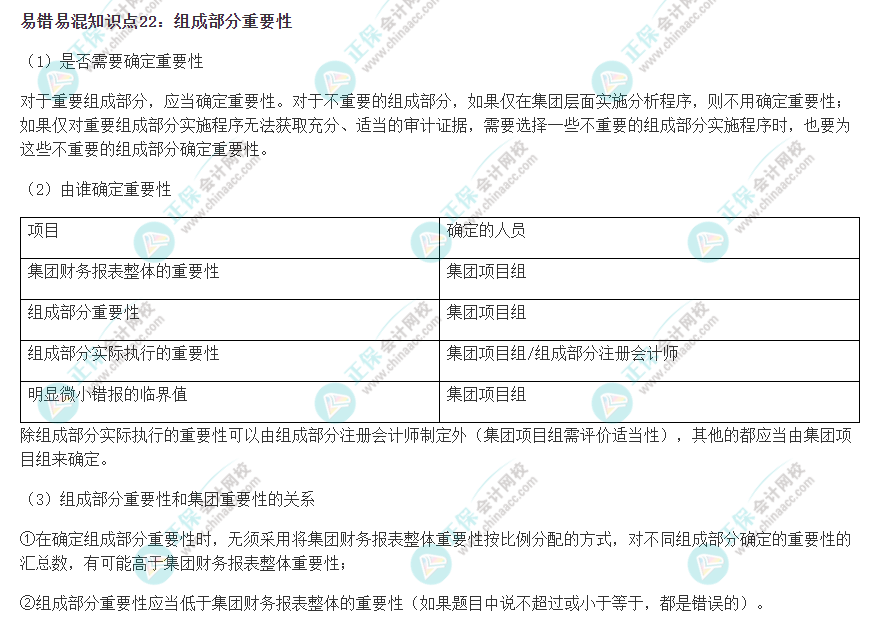 2022注会《审计》易错易混知识点