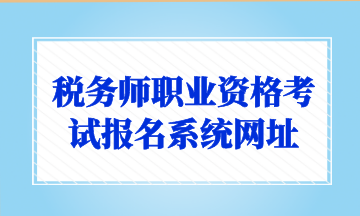 税务师职业资格考试报名系统网址