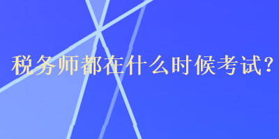 税务师都在什么时候考试？