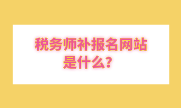 税务师补报名网站是什么？