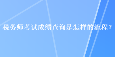 税务师考试成绩查询是怎样的流程？