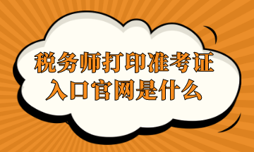 税务师打印准考证入口官网是什么