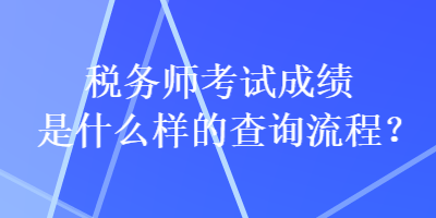 税务师考试成绩是什么样的查询流程？