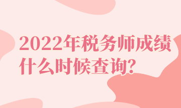 2022年税务师成绩什么时候查询？