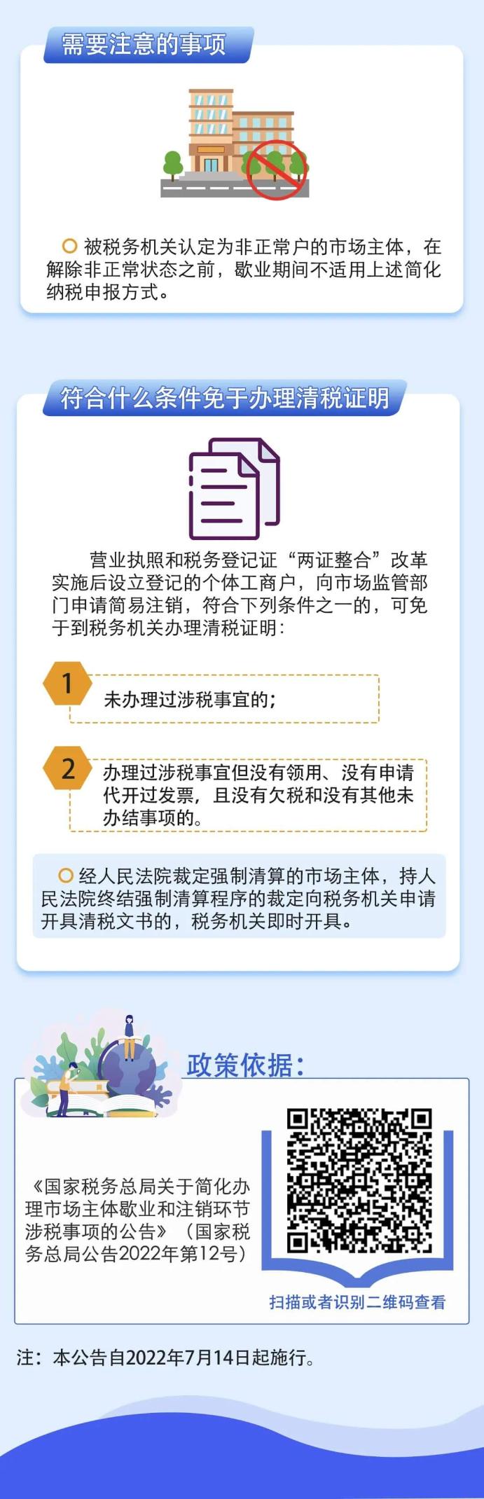 一图看懂歇业和注销环节涉税事项