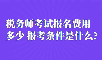 税务师考试报名费用是多少