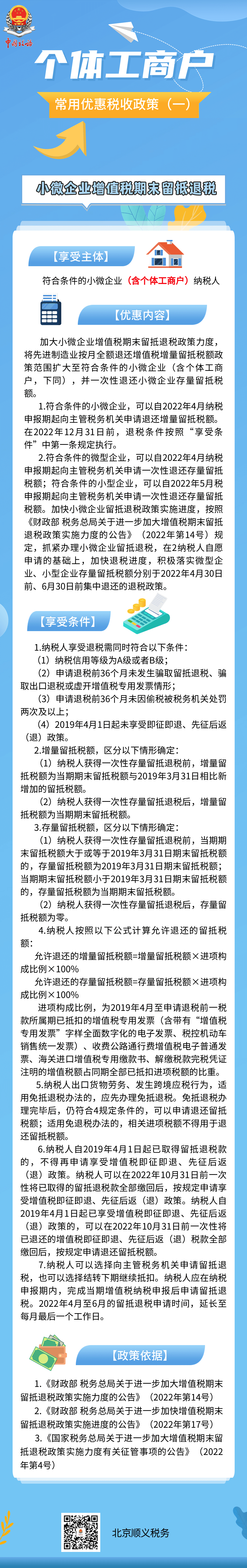 个体工商户常用优惠税收政策