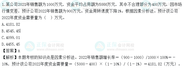 超值精品班2022中级会计财务管理考试情况分析【第二批次】