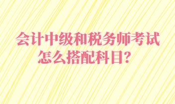 会计中级和税务师考试怎么搭配科目？