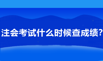 注会考试什么时候查成绩？