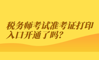 税务师考试准考证打印入口开通了吗？