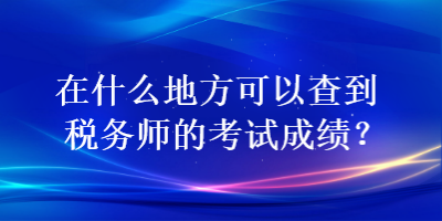 在什么地方可以查到税务师的考试成绩？