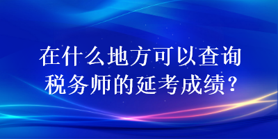 在什么地方可以查询税务师的延考成绩？