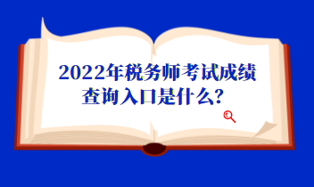 2022年税务师考试成绩查询入口是什么？